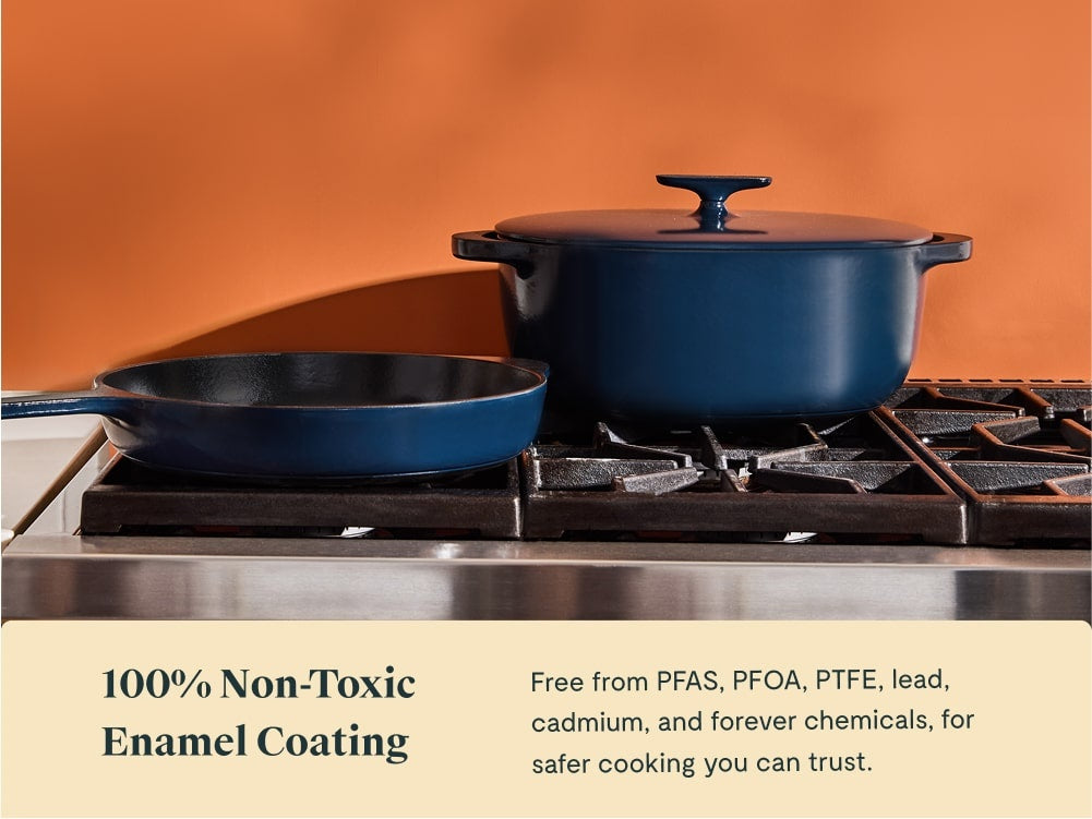 8 qt Enameled Cast Iron Oval Dutch Oven - Image 3