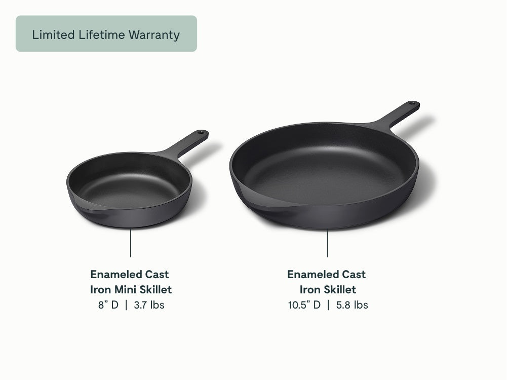 Enameled Cast Iron Skillet Duo - Image 12