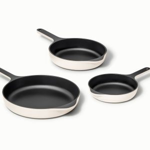 Enameled Cast Iron Skillet Trio